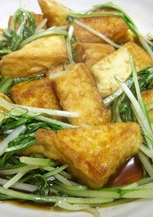厚揚げ＆水菜のポン酢浸し-レシピのメイン写真