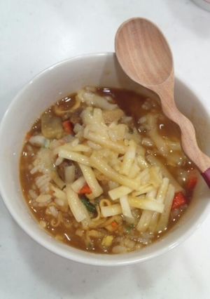 カップヌードルカレー味でリゾット-レシピのメイン写真