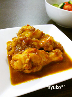 すき家の新カレーで手羽元のカレー煮*゜-レシピのメイン写真