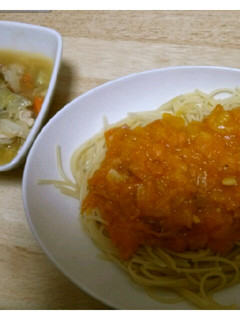 黄色いトマトの☆トマトソーススパゲティ☆-レシピのメイン写真