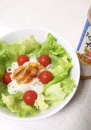 カリカリ鶏皮のそうめんサラダ-レシピのメイン写真