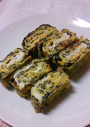 ひじき入りの厚焼き玉子~(⌒‐⌒)-レシピのメイン写真