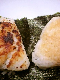 マーガリンorバター使用焼きおにぎり2種-レシピのメイン写真