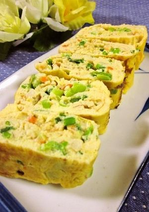 高野豆腐の煮物de卵焼き-レシピのメイン写真