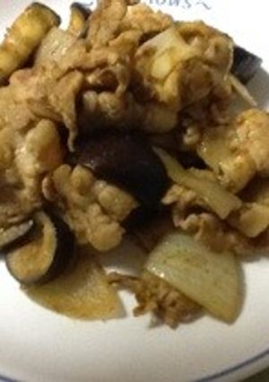 カレー味！豚肉茄子炒め-レシピのメイン写真