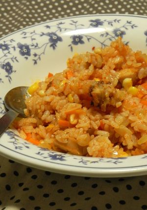 残ったから揚げ大活躍！チキンライス-レシピのメイン写真
