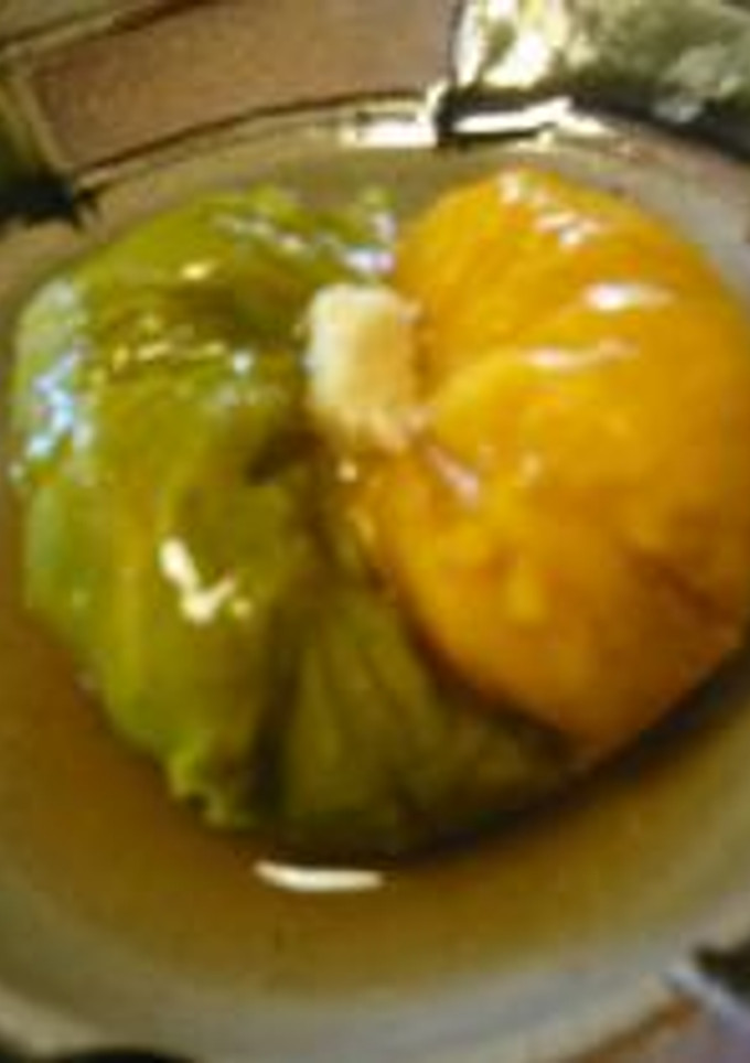 かぼちゃ饅頭の茶巾絞り和風あんかけ-レシピのメイン写真
