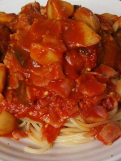 ランチにどうぞ!簡単トマトパスタ-レシピのメイン写真