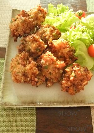 イカゲソで！野菜たっぷり～イカメンチ☆-レシピのメイン写真