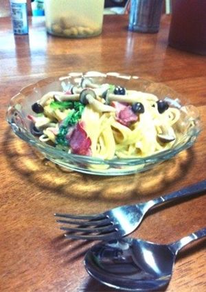 しめじハム白菜の牛乳クリームパスタ♪-レシピのメイン写真