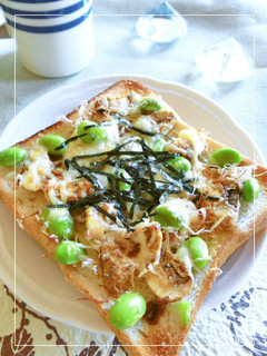 マッシュルームと枝豆の和トースト-レシピのメイン写真