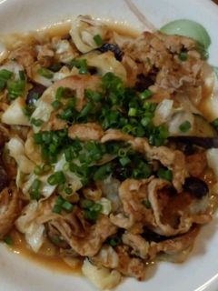 豚と茄子としめじとキャベツのあっさり炒め-レシピのメイン写真