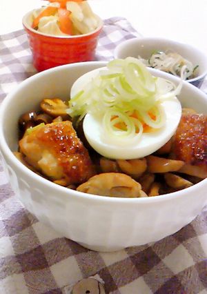 洋風■鶏とキノコの照り玉丼■-レシピのメイン写真