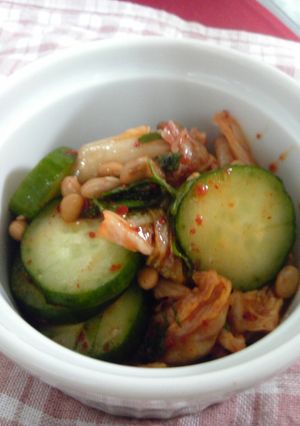 きゅうりと青じそのキムチ納豆和え-レシピのメイン写真