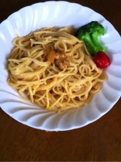 ウニのクリームソースパスタ-レシピのメイン写真