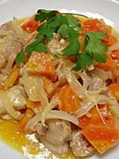 鶏肉と玉ねぎのマヨソース煮込み-レシピのメイン写真