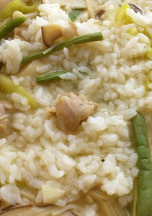 チキンときのこ山菜リゾット-レシピのメイン写真