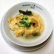 鶏白だしで稲荷餃子(ロールキャベツ風)