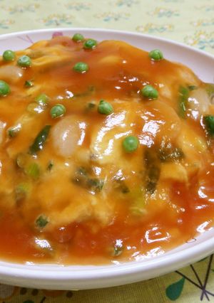 みんな大好き　ケチャップ甘酢あんの天津飯-レシピのメイン写真