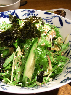 水菜と蒸し鶏のごちそうサラダ-レシピのメイン写真
