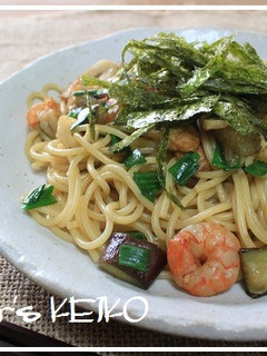 なすと小エビとちくわの和風スパゲティ-レシピのメイン写真
