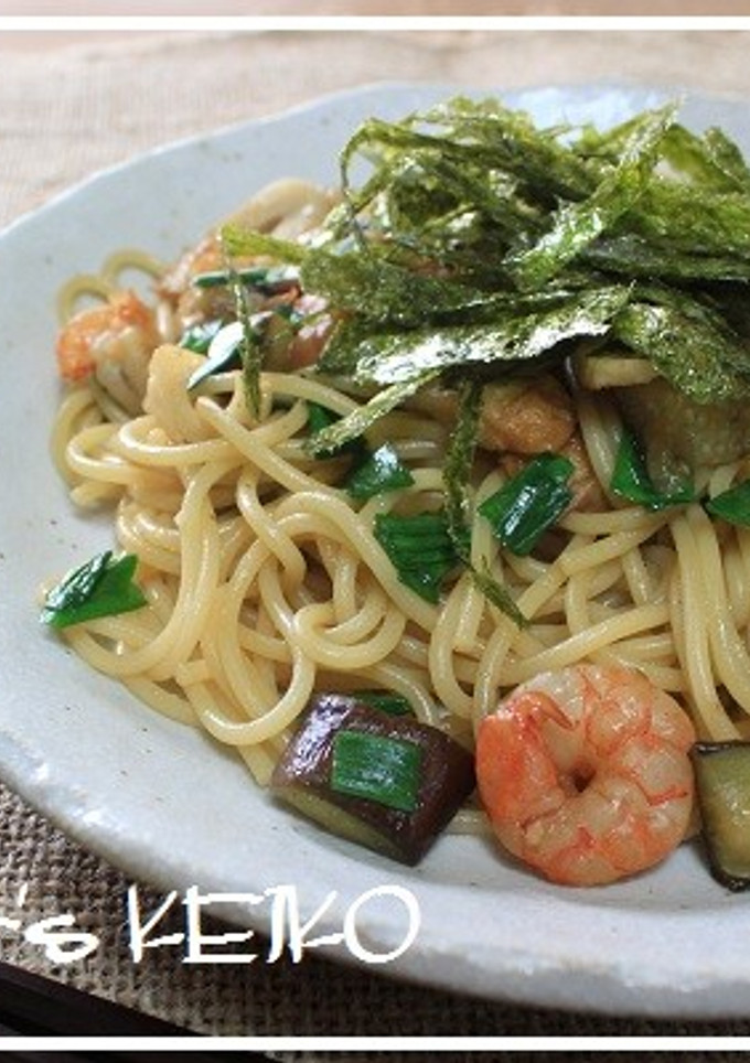 なすと小エビとちくわの和風スパゲティ-レシピのメイン写真
