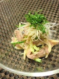 おつまみにも~♪鯵と茗荷と胡瓜のぬた和え-レシピのメイン写真