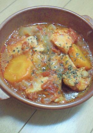 チキンのトマトバジル煮込み-レシピのメイン写真