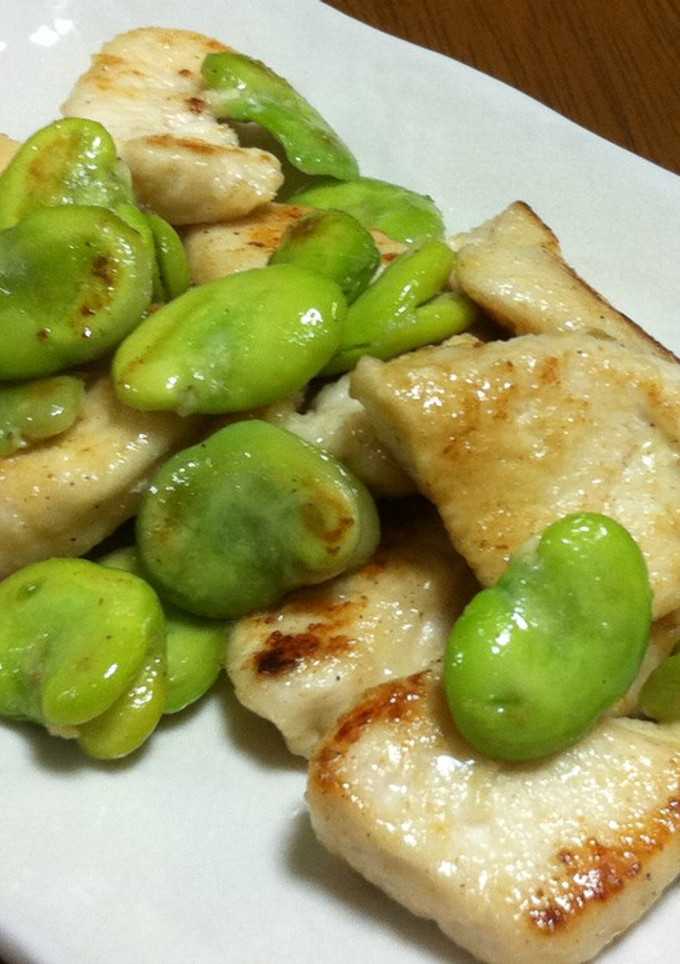 鶏と空豆のマヨ炒め-レシピのメイン写真