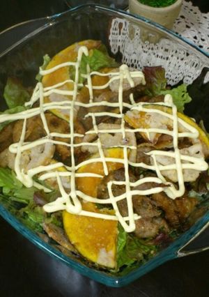 秋の根菜と豚の☆甘辛マヨのおかずサラダ-レシピのメイン写真
