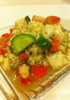 簡単♬さっぱり豆腐ときゅうりのサラダ-レシピのメイン写真