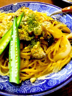 鍋1つで★なめことオクラのとろりんパスタ-レシピのメイン写真