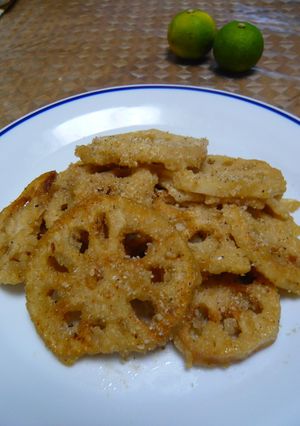 ☆蓮根の天ぷら、甘酢味☆-レシピのメイン写真