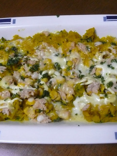 かぼちゃとツナコーンのチーズ焼き-レシピのメイン写真