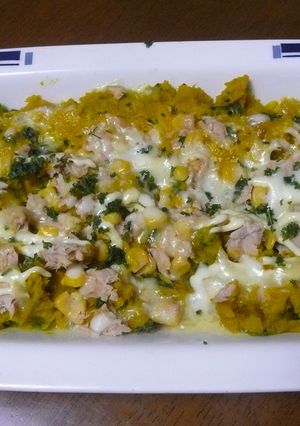 かぼちゃとツナコーンのチーズ焼き-レシピのメイン写真