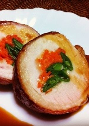 ロールチキン☆鶏むね照焼チキンロール-レシピのメイン写真