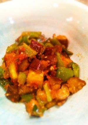 茄子とピーマンの胡麻味噌炒め-レシピのメイン写真