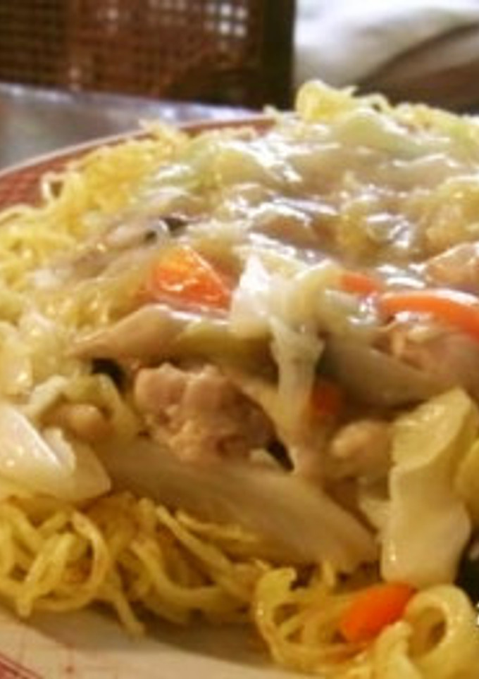 お鍋の残りdeあんかけ焼きそば-レシピのメイン写真