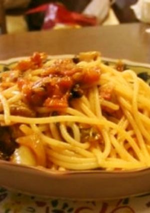 自作・野菜トマトソースのスパゲッティ-レシピのメイン写真