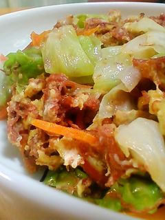 キャベツとコンビーフの卵炒め-レシピのメイン写真