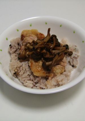 十六穀ごはんで☆鶏きのこ丼-レシピのメイン写真