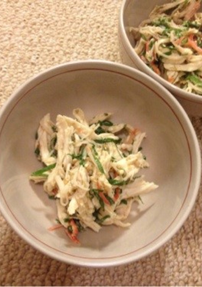 鶏ささみと大葉の胡麻油de和え物-レシピのメイン写真
