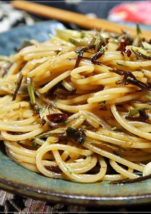 夏限定！茗荷と大葉の和風ペペロンチーノ-レシピのメイン写真