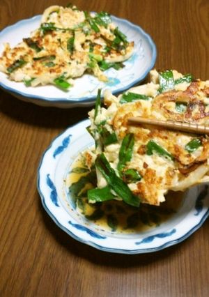 ニラとミンチのうどん焼き-レシピのメイン写真