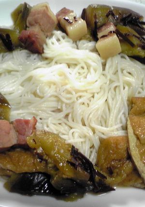 なすとあげの塩昆布和え素麺-レシピのメイン写真
