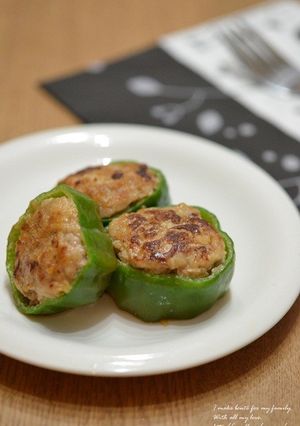醤油麹と豚こまでピーマンの肉詰め-レシピのメイン写真