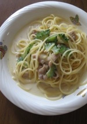 鶏とゴーヤのミルクスープスパゲッティー-レシピのメイン写真