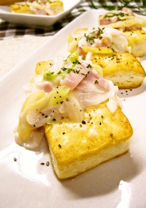 とうふステーキ＊クリームソースのせ＊-レシピのメイン写真