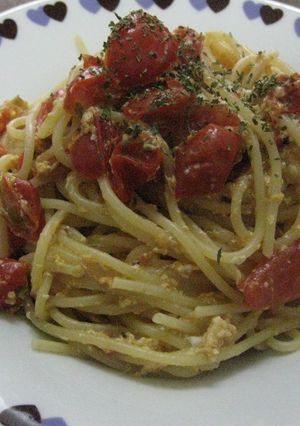 トマトと卵白のパスタ-レシピのメイン写真