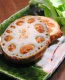 やわらか海老つくねの蓮根挟み揚げ